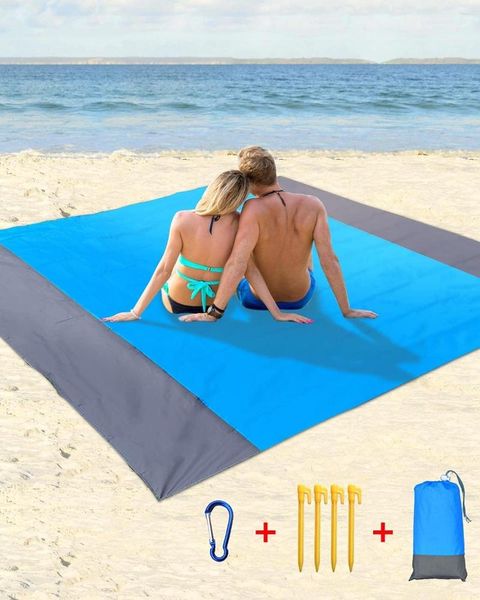 Pillow Strandmatte Picknickdecke extra groß 210 x 200 cm wasserdicht sandfest wasserabweisend Camping
