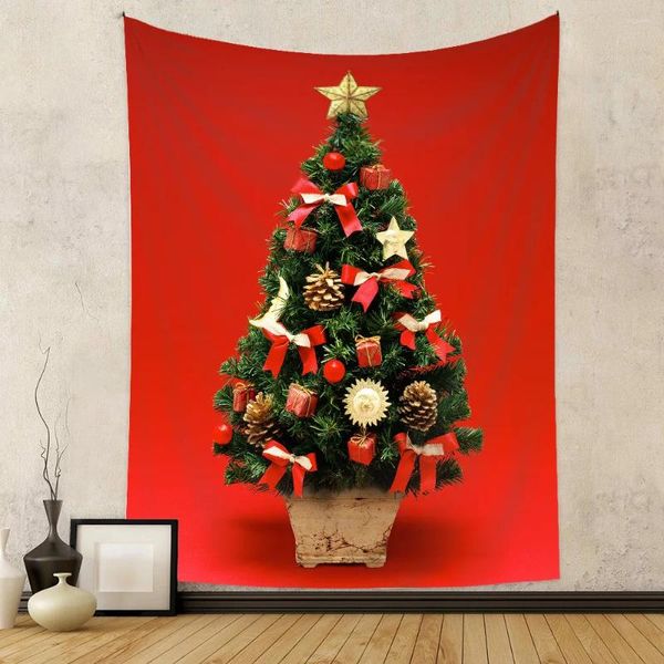 Tapeçarias Tapeçaria de Natal 2023 Presente Lareira Fazenda Decoração Cozinha Cobertor de Parede Feliz Navidad