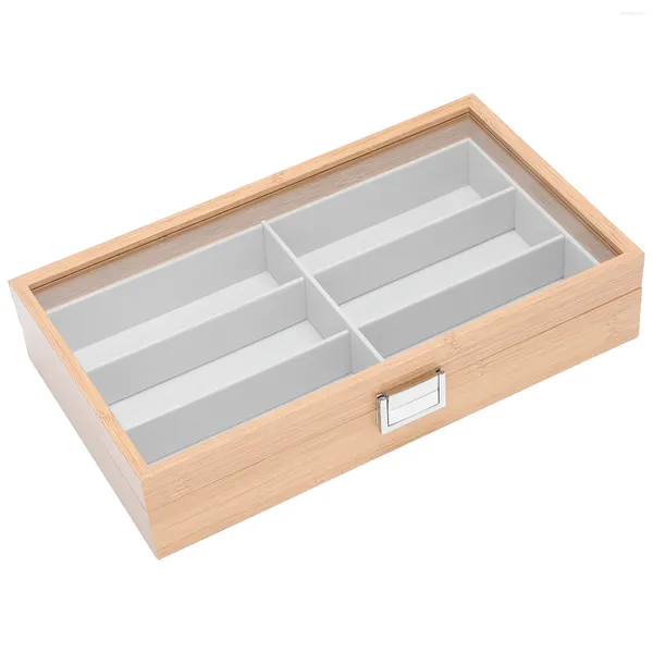 Schmuckbeutel 6 Bit Brillenetui Klar Männer Sonnenbrillen Aufbewahrungsbox Desktop Sonnenbrille Holz Organizer Mann