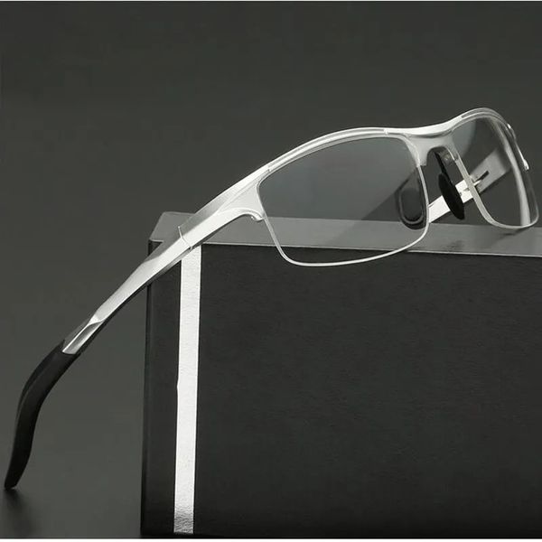 Оправы для солнцезащитных очков, алюминиевые мужские очки, модные оптические компьютерные очки для близорукости, оправа, брендовый дизайн, простые глаза, ретро De Grau Femininos 231113