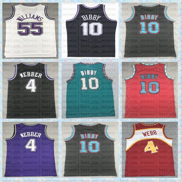 Ness Jersey Basketball 4 Chris Bibby 10 Mike Webber 55 Jason 16 Peja Williams Stojakovic 15 DeMarcus 2 Mitch Cousins Richmond genäht