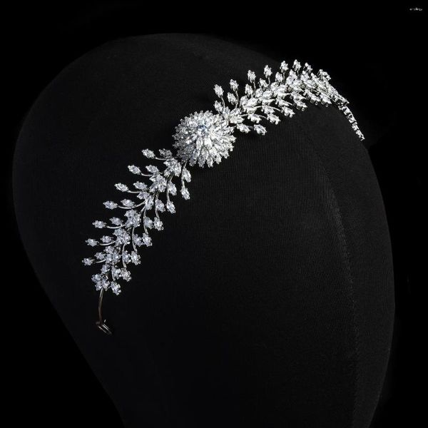 Haarspangen YCDZSWWL Voller Zirkonia Braut Kopfschmuck Designer Krone Diadema Hochzeitszubehör