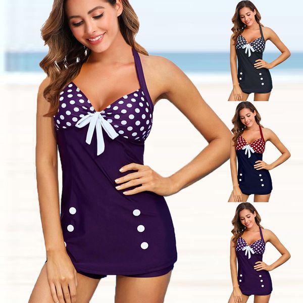 Damen Bademode Frauen Sexy Zweiteiliger Badeanzug Plus Size Swimdress Weibliche Tankini Monokini Mädchen Bikini Strand Badeanzüge Bademode 5XL 230414