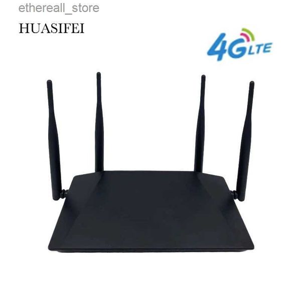 Маршрутизаторы HUASIFEI 4g Wi-Fi-маршрутизатор с SIM-картой и 4 внешними антеннамиСупер дешевый беспроводной маршрутизатор с SIM-картой 300 Мбит/с 4G LTE Wi-Fi-маршрутизатор Q231114