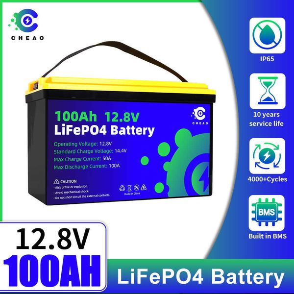 12V 24V 100AH ​​200AH LIFEPO4 BATERIA BTMS 4000+ CICLOS 2560WH PODADA DE PODADA PERFEITA PARA RV GOLF CAMPING OFF GRID