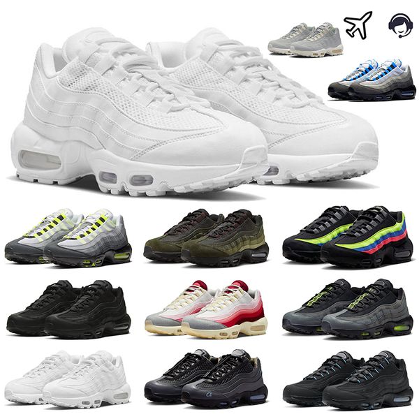 Uomo Donna Scarpe da corsa 95 Sneaker Nero Earth Bred Bianco Aegean Storm Sequoia Pink Beam Obsidian Neon Laser Fuchsia Greedy 3.0 Midnight Navy Scarpe da ginnastica sportive Sneakers