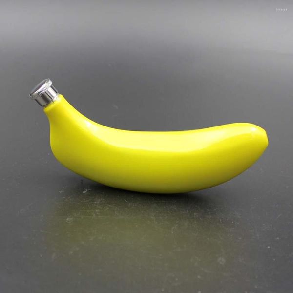 Questões de quadril criativo de 5 oz de banana em forma de jarro de vinhos frasco de aço inoxidável uísque para ktv bar drinkware suprimentos