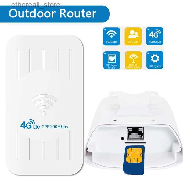 Roteadores EATPOW impermeável ao ar livre 4G WiFi Router 300Mbps Wifi Extender com cartão SIM 3G / 4G LTE Router Long Range 100M 32 usuários Q231114