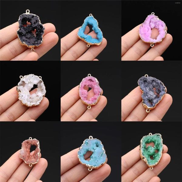 Pingente colares cristais naturais cluster pedra forma irregular encantos requintados para fazer jóias diy brincos acessórios