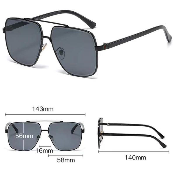 2023 Роскошные дизайнерские солнцезащитные очки мужчины квадратные металлические очки дизайн каркаса Дизайн шоу прохладные летние овальные солнцезащитные очки для женщин мужские аксессуары