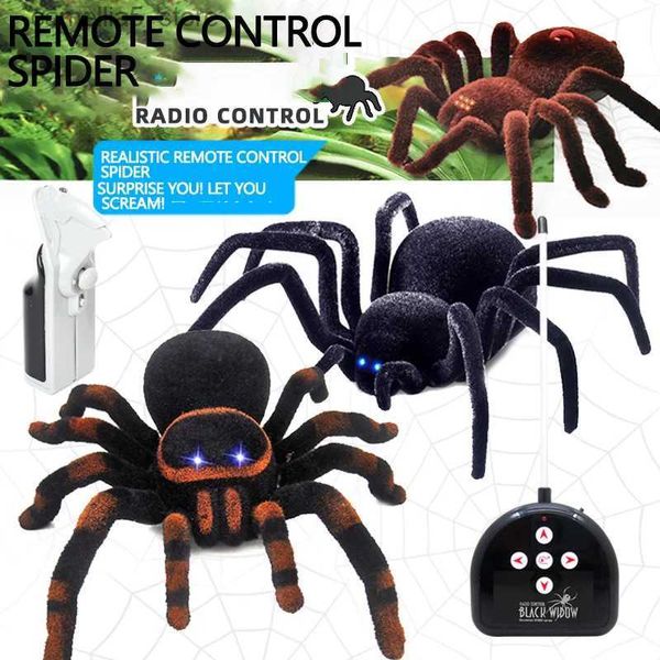 Elétrica / RC Animais Animal Controle Remoto Barata Brinquedo Infravermelho Truque Terrível Travessura Crianças Brinquedos Engraçados Novidade Crianças Presente RC Aranha Formiga Q231114