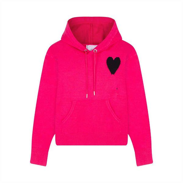 Amis tasarımcısı amisweater hoodie ben ben Paris kapüşonlu hip hip gündelik kapüşonlu coeur kalp aşk örgü sweatshirt erkek kadınlar kış moda amiparis covp