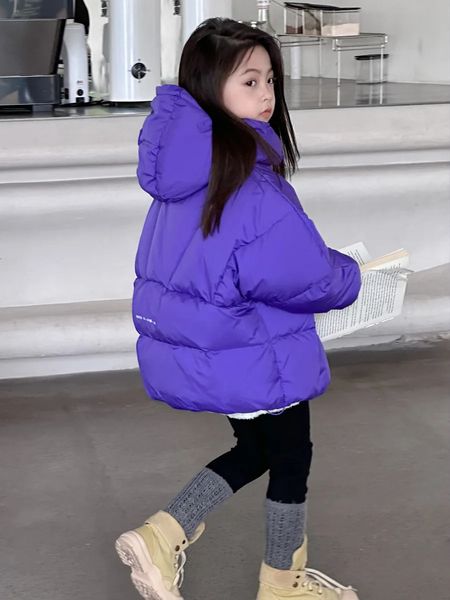 Para baixo casaco quente jaqueta de pato branco para criança menina inverno roupas curtas crianças outerwear parka crianças bonito snowsuit xmp481 231113