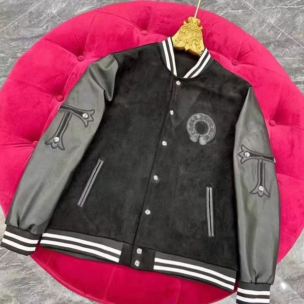 Designer maschile Chrome Fashion CH Giacca CHROMEJACKET VARSITY MENS BASEBALL HIP HP HP CHROMES GIACCA CUSCHIA CARCHE LETTURA COMUNEGGIO DELLA CURNAMENTO 2128