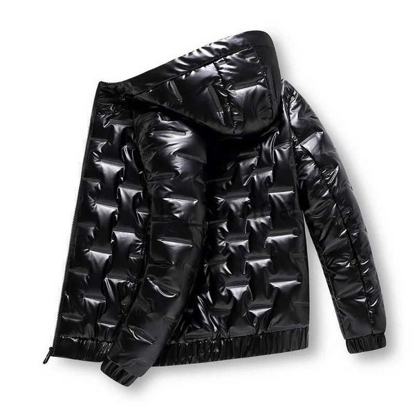 Homens Down Parkas Inverno Homens Jaquetas Com Capuz Puffer Casaco Masculino Bolha Acolchoada Roupas Jaqueta Brilhante Impermeável Preto Outwear Windbreaker Down Coats J231111