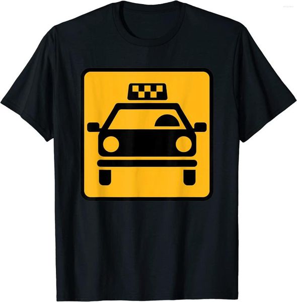 T-shirt da uomo T-shirt simbolo taxi