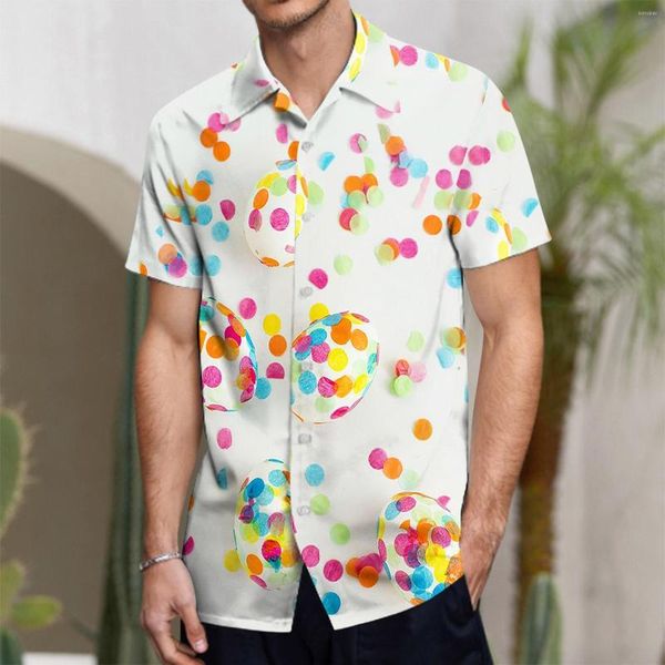 Erkek Tişörtleri Erkekler Moda Günlük Paskalya 3D Dijital Baskı Sosyal Elbise Gömlek Büyük Boyu Plaj Giyim HARDIGAN BUZULAR RETRO