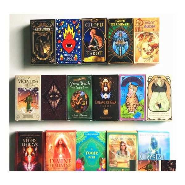 Tebrik Kartları Kart Oyunları Kehanet İçin Tarot Kişisel Kullanım Güverte FL İngilizce Versiyon Teslimat Ev Bahçe Festival Parti Malzemeleri Dhwaj