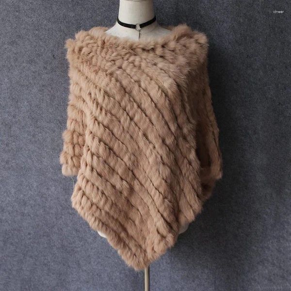 Lenços outono e inverno moda senhoras temperamento elegante tecelagem de cabelo real triângulo xale tricô capa cachecol