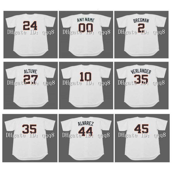 SL Vintage Houston Colt .45 Jerseys 24 Jimmy Wynn 2 Nellie Fox 35 Joe Morgan 36 Claude Raymond 45 Carlos Lee Alex Bregman