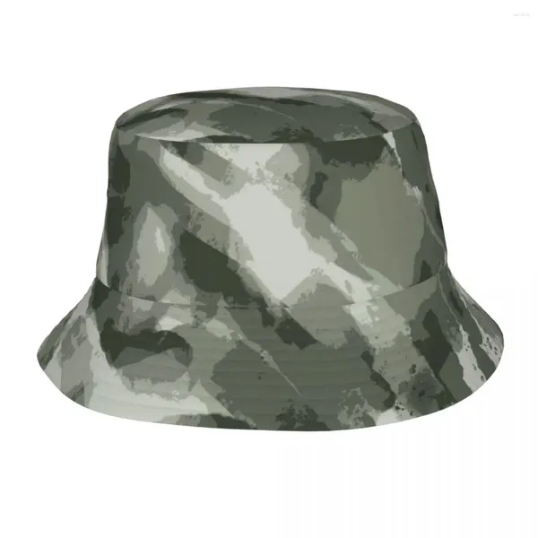 Berets inverno panamá chapéu camuflagem camo para unisex pescador bonés tie corante reversível balde de algodão ao ar livre boné de pesca