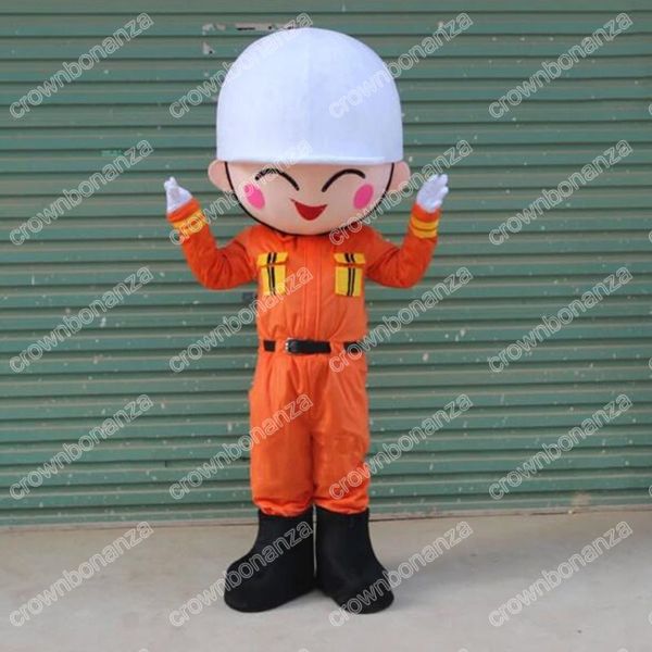 Niedliche Feuerwehrmann-Maskottchen-Kostüme, Halloween-Cartoon-Charakter-Outfit, Anzug, Weihnachten, Outdoor-Party-Outfit, Unisex, Werbekleidung