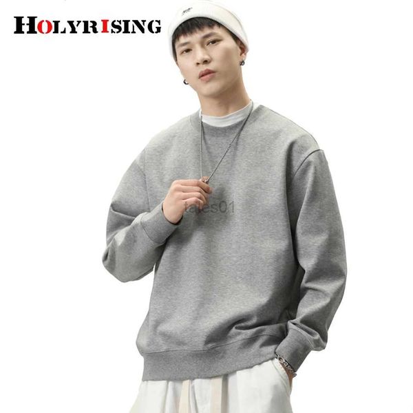 Herren Hoodies Sweatshirts Winter Verdicktes Futter Neues Herren Baumwoll-Sweatshirt Basic Jogger O-Ausschnitt S-5XL Fleece Japanischer Streetwear Hip Hop Pullover zln231114