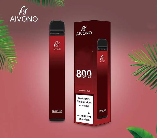 Authentic AIVONO Aim Plus 800 Puffs Bar XXL Flex Vape Descartável Pod E Cigarro Com Bateria 3.2ml Pod Mini Puffbar P