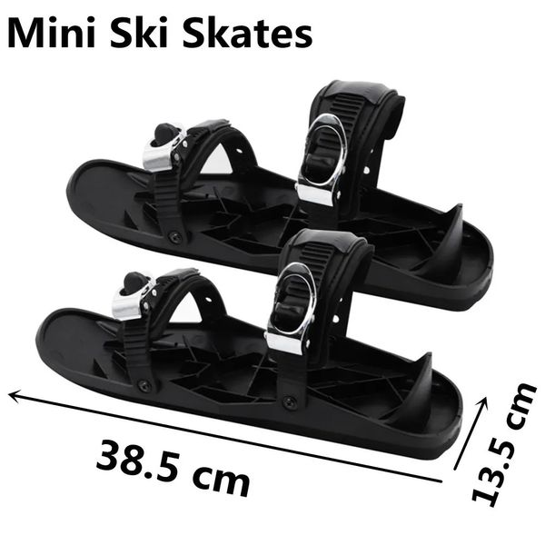 Luvas de esqui mini patins para neve o skiboard curto snowblades fixações ajustáveis de alta qualidade portátil sapatos de esqui placa 231114