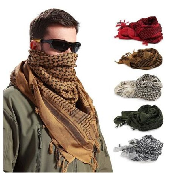 Летний женский тактический арабский шарф, мужской модный легкий шарф-хиджаб, весенний армейский клетчатый платок на голову, сохраняющий тепло GC2472
