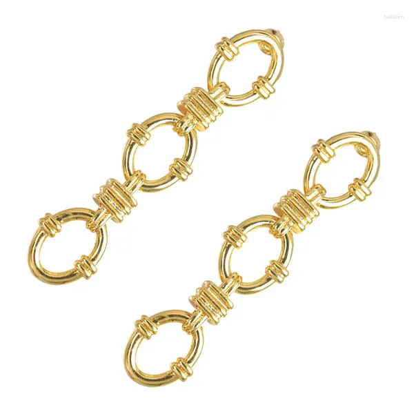 Baumelnde Ohrringe, lange hängende Edelstahl-Reifen, luxuriöses Design, kubanischer Kostüm- und Modeschmuck, Ohrring für Frauen, Paar, Ohrpiercing-Set