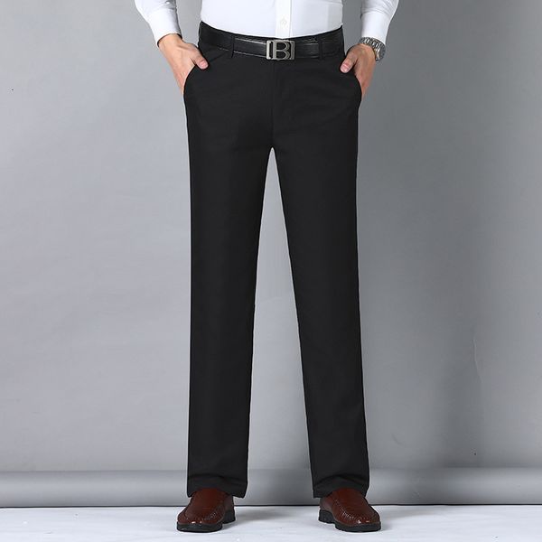 Calça masculina MRMT Brand Troushers High Caist Black Men Fin Straight Loose Formal Business Casual Man Trouser 230414