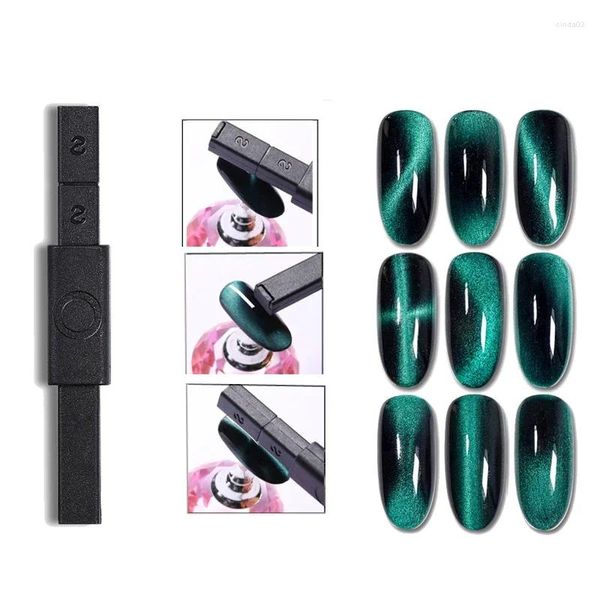 Falsche Nägel Multifunktionale DIY Nageldesign Doppelkopf Rosa Nagnetic Cat Eye Pen Stick Art Magnet Werkzeuge für