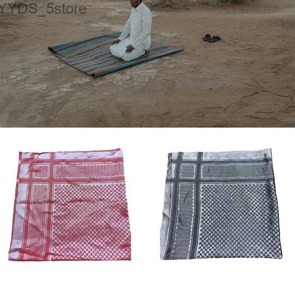 Lenços Árabe Keffiyeh Shemagh Lenço Quadrado Multifuncional Bandana Médio Oriente Shl Envoltório Adulto Turbante Traje Árabe Lenço Hijab YQ231114