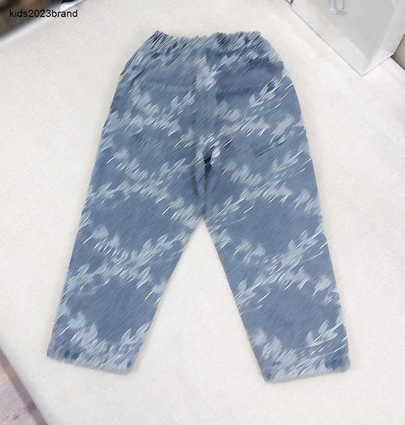 Yeni Tasarımcı Bebek Kotu Sonbahar Denim Kids Pantolon Boyut 100-160 Çoklu Yıkama Proses Tedavisi Çocuklar Pantolon Nov10