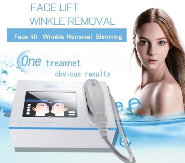 High Intensity Focused Ultrasound Hifu Machine Facelifting Körperform Fettabbau Hifu Faltenentfernung Facelift Schönheitsgeräte mit 5 Köpfen