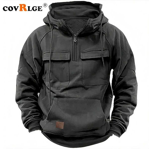 Erkek Hoodies Sweatshirts Covrlge 2023 Yeni İngiliz Tarzı İlkbahar ve Sonbahar Gençlik Tarzı Katı Erkek Hoodie Gevşek Kapşonlu Erkekler Sweatshirt Sıradan Hoodies ZLN231114