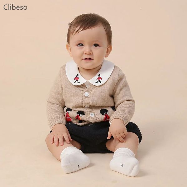 Pullover Kleinkind Baby Jungen Pullover Mantel für geboren Herbst Strickjacke Frühling Kind Cartton Stricken Outwear Kinder Jungen Kleidung 231113