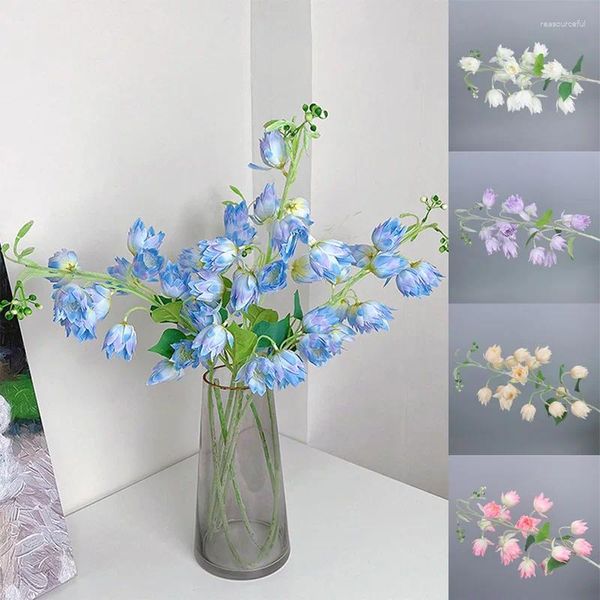 Dekorative Blumen 1 STÜCK Künstliche Phönixschwanzorchidee 83 CM Länge Simulation Glocke Home Hochzeit Dekor Display Blume Pp Requisiten Realistisch