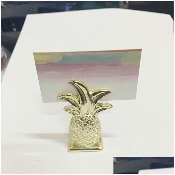 Party Favor Style Gold Pineapple Place Holder Número da tabela Figura suprimentos Decoração de assento digital ZA1394 Drop de dhune