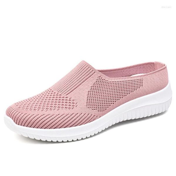 Chinelos femininos 2023 sapatos grandes de pano comércio exterior feminino respirável solado macio casual mãe