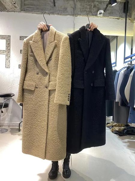 Misto lana da donna Autunno stile francese Sensazione di alta qualità Super bello Cammello Cappotto di lana double face Cappotto di lana Cappotto da donna 231113