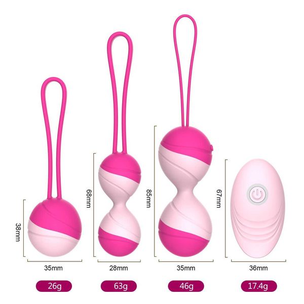 Vibradores Bicolor Women's Dumbbell Ball Exercício 2 em 1 Egg Jumping Pós-Parto Masturbação Equipamento Adulto Brinquedos