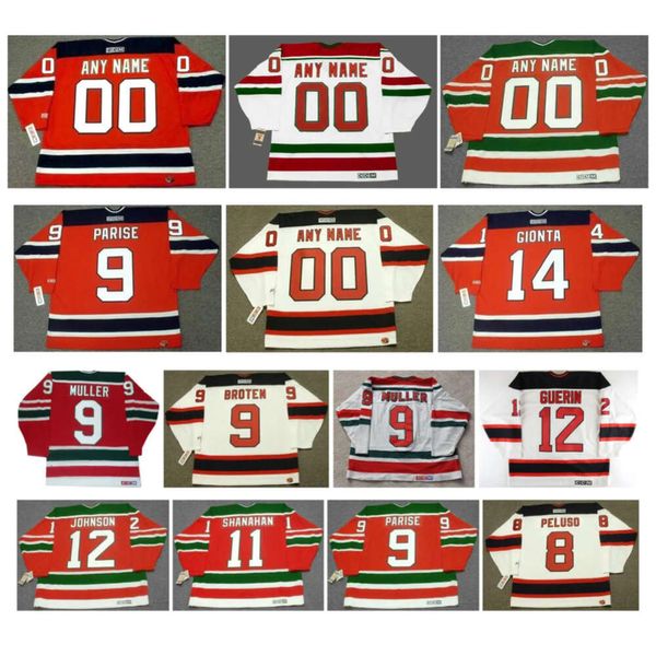 SL Devils KIRK MULLER Nuova maglia da hockey CCM ritorno al passato BILL GUERIN NEAL BROTEN MIKE PELUSO MARK JOHNSON BRENDAN SHANAHAN ZACH PARISE