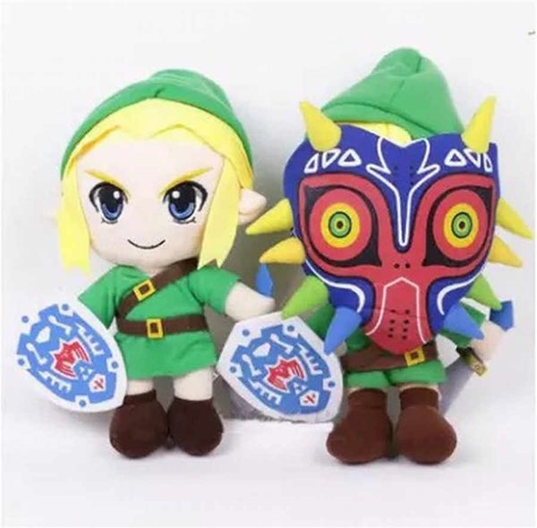 Boneca de pelúcia de 25cm, brinquedos de pelúcia, link com máscara, jogo periférico, personagens de jogo de pelúcia