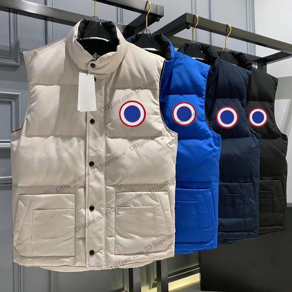 Commercio all'ingrosso uomo famoso designer piumino d'oca gilet moda tasca decorazione cappotti personalità cappotto invernale da donna 474