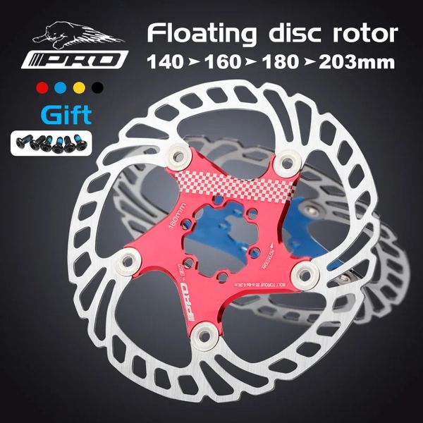 Freios de bicicleta IIIPRO Rotor de freio 140mm 160mm 180mm 203mm Almofadas de disco de bicicleta inoxidável 6 prego com parafusos para MTB Road Parte 231114