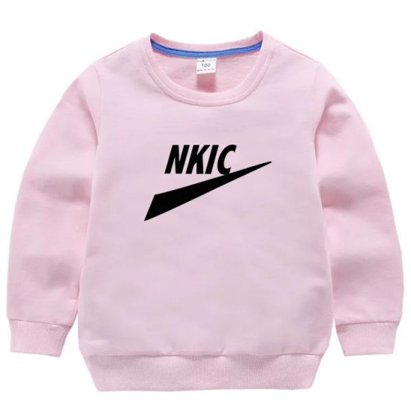 Bambino Bambini Felpe nere Ragazzo Ragazza Vestiti Con cappuccio Marchio LOGO Stampa Felpa con cappuccio Bambini Pullover Top Autunno Inverno 100% cotone Felpe con cappuccio Cappotto nuovo