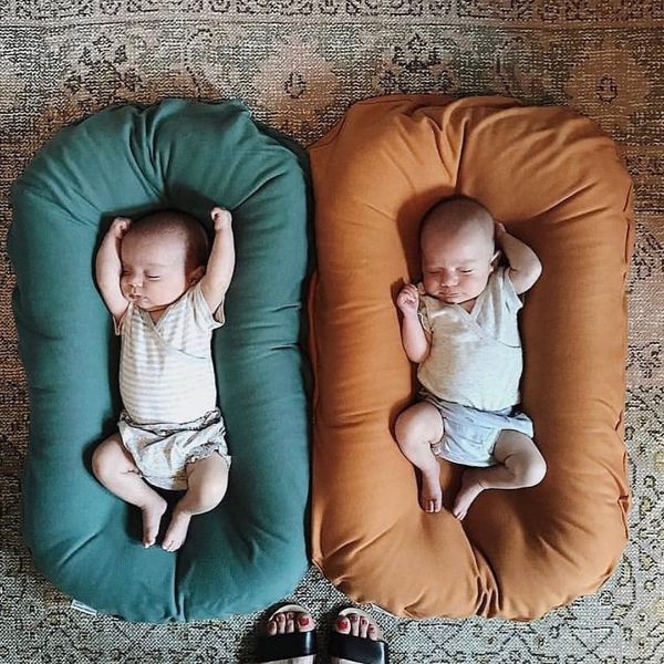 Yatak Setleri 7545cm Doğum Bebek Lounger Taşınabilir Bebek Yatak Kızlar Erkekler İçin Pamuk Yatağı Toddler Yatak Bebek Kreş Taşıma CO Uyuyan Yatak 230413