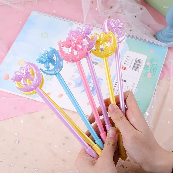 Peça Lytwtw Moon Butterfly Gel Pen School Office Gift Lollipop Candy Color Stationery Kawaii Funny Cenas